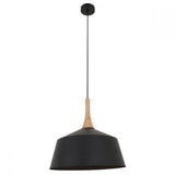 CLA Lighting Nordic Metal and Timber Pendant Medium 