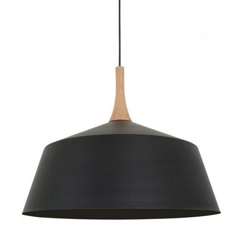 CLA Lighting Nordic Metal and Timber Pendant Large 