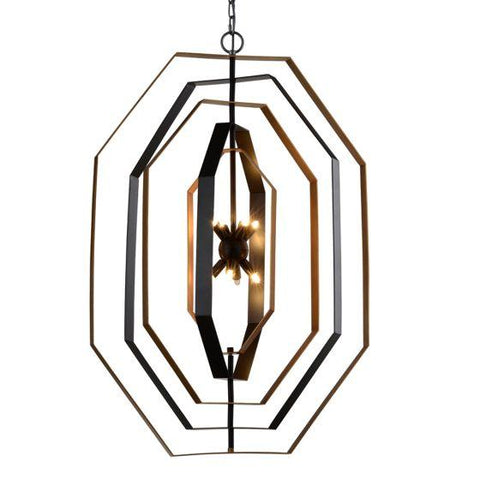 CLA Lighting Orbita Bronze and Antique Gold Pendant 