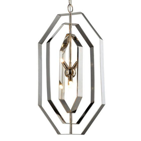 CLA Lighting Orbita Polished Nickel and Stainless Steel Pendant 