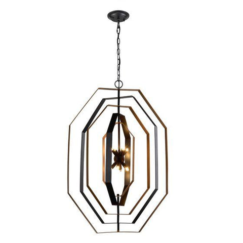 CLA Lighting Orbita Bronze and Antique Gold Pendant 