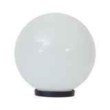 Domus Lighting POLYSPHERE 300mm Sphere 240V Polycarbonate Garden Light - Black Base - E27 | Alpha Lighting & Electrics 
