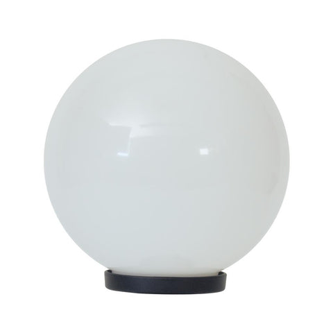 Domus Lighting POLYSPHERE 300mm Sphere 240V Polycarbonate Garden Light - Black Base - E27 | Alpha Lighting & Electrics 