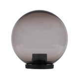 Domus Lighting POLYSPHERE 300mm Sphere 240V Polycarbonate Garden Light - Black Base - E27 | Alpha Lighting & Electrics 