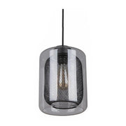 CLA Lighting Tono Oblong Glass Pendant in Black Copper and Brass Mesh 