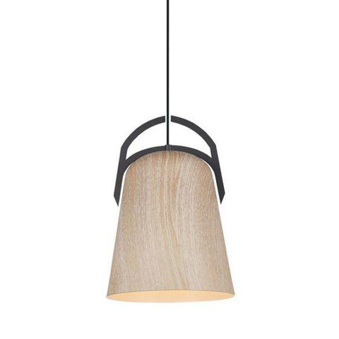 CLA Lighting Legna Natural Oak Ellipse Shaped Pendant 