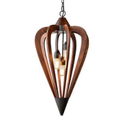 CLA Lighting Señorita Medium Arrow Pendant Tuscan Coffee Cherry Wood 