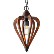 CLA Lighting Señorita Small Arrow Pendant Tuscan Coffee Cherry Wood 