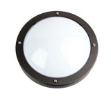Wall Light Outdoor Round E27 in Black Graphite or White 27cm Primo Oriel | Alpha Lighting & Electrics 