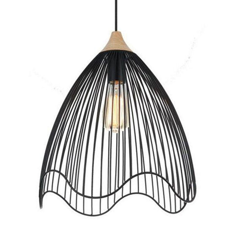 CLA Lighting Spiaggia Cone Pendant in Black or White Metal 