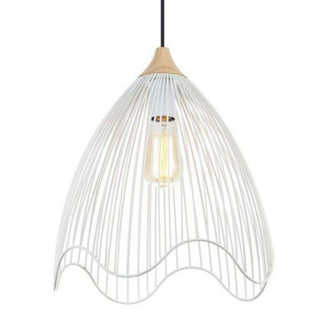 CLA Lighting Spiaggia Cone Pendant in Black or White Metal 