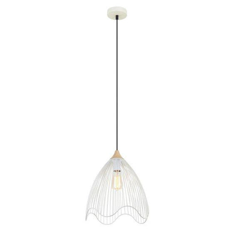 CLA Lighting Spiaggia Cone Pendant in Black or White Metal 