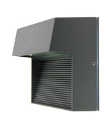 LED Wall Light Outdoor Square Black or Graphite E27 6W in 4000K 16cm Vargo Oriel - Alpha Lighting & Electrics 